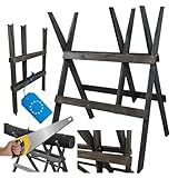 MODO24 Sägebock klappbar aus Holz, Holzbock zum Holzsägen, Stabiler Klappbock für Kaminholz,...