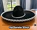 GiftExpress Adult Black Sombrero Hat, 18-Inch Wide – Mariachi-Style Costume Sombrero with Silver Braid Trim, Polyester, One Size Fits Most