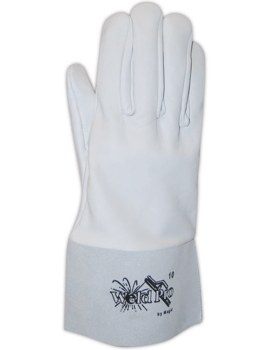 MAGID 1292-11 Grey Soft Goatskin , Keystone Thumb WeldPro 1292, 8, Gray , 11 (Pack of 12)