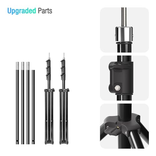 LimoStudio 10 x 9.6 ft. Heavy Duty Backdrop Stand / 10 x 20 ft. Green Background Screen / 700W Continuous Output Umbrella Lighting Kit, AGG408 - Thumbnail 3