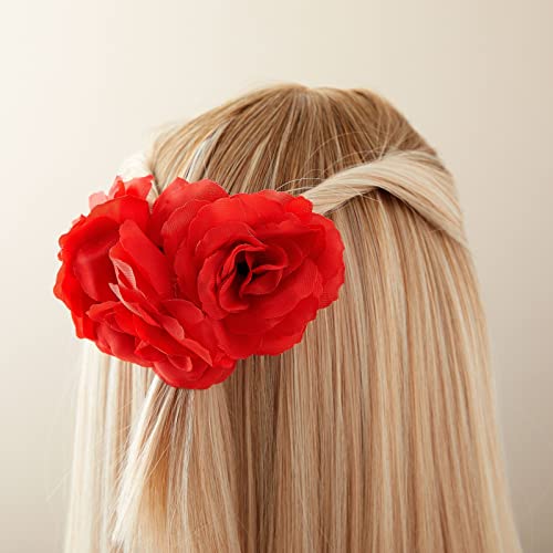 50 Pack Red Artificial Silk Cloth Roses, 3 Inch Stemless Fake Flowers For Wall Decorations, Wedding Receptions, Faux Bouquets, Spring Decor, And Diy Crafting Projects #TOP4