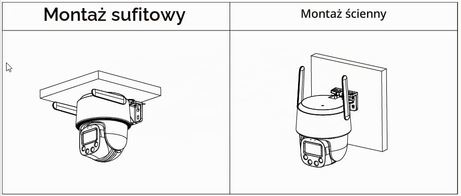 Dahua Zewnętrzna kamera WizColor PTZ 5MP, rozdzielczość 4K, montaż ścienny lub sufitowy, sterowanie przez aplikację IPC-PT2549DC1-SW-PV