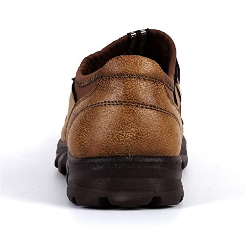 Mens Loafers Boat Non Slip On Leather Sneakers Casual Shoes Brown Comfortable Suede3