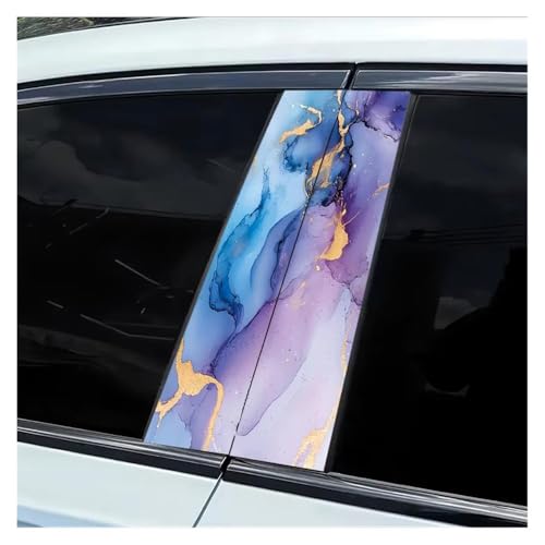 Autocollants pilier B de voiture film vinyle protection encre dorée universel