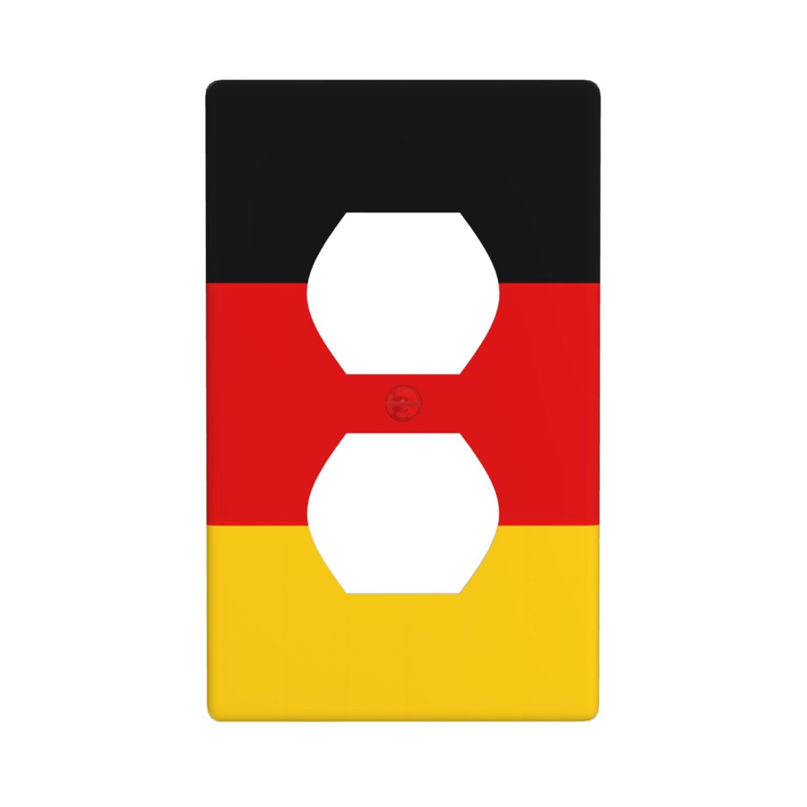 German Flag Unbreakable Polycarbonate Switch Plate-1 Gang Screwless Wall Plate for Home Office