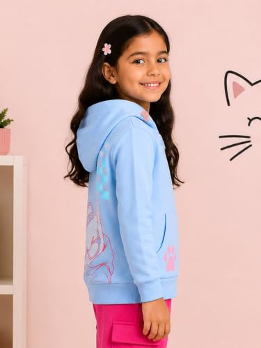 Image of Unisex Kids Solid Full Sleeve Zip Front Open Hooded Sweatshirt