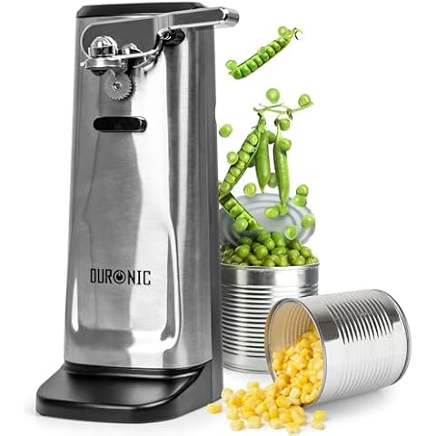 Duronic Electric Can Opener with Knife Sharpener Cover