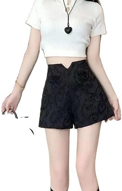 Wide Women's Shorts High Waist Casual Short Pants