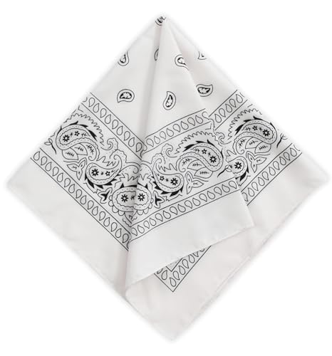 Image of Tough Headwear Large Bandana Headband - Handkerchief Bandanas for Men & Women - Paisley Bandana Pack - Cowboy Scarf