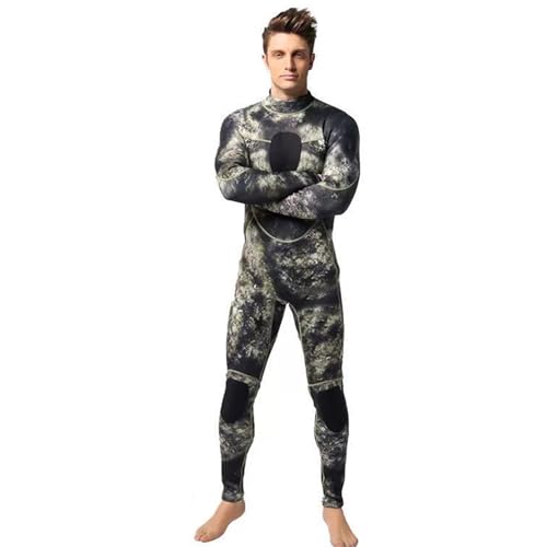 TOVCHEI Full Wetsuit 3MM Neoprene Back Zipper Long Sleeve Warm Wetsuit Anti-UV Scratch Jellyfish Diving Suit for Water Sports,B,M