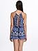 Choies Women's Polyester Blue Cut Out Back Bohemian Casual Loose Romper Playsuit M