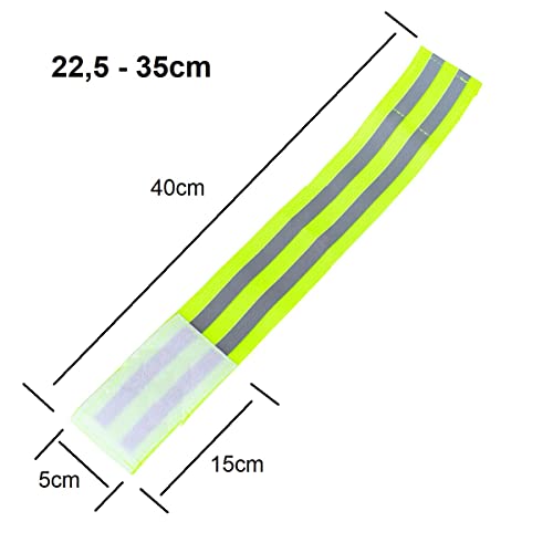 paymali Reflektorbänder Set, elastisch, mit Klettverschluss und starken Reflektorstreifen