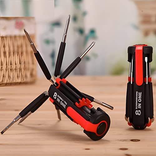 Image of Oblivion Screw Driver Kit - Screwdriver Set with Ratchet Pawl, Batch Head & Socket Spanner - Multipurpose Hand Tools Kit for Home, Garage, Electronics & DIY Repair (Durable Steel) (8 Pcs in 1)