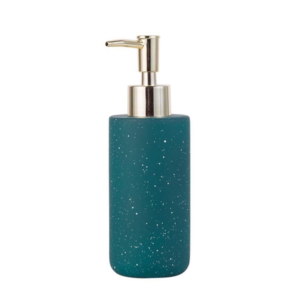 KEXYOAN Soap Dispensers Dispenser Ceramic Refillable Shampoos Lotion Bottle for Kitchen and Bathroom Pump Accessories New Home Essentials(Green)