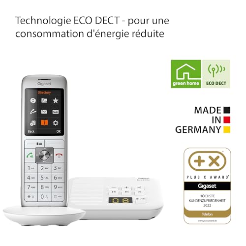 Gigaset CL660A Solo - Téléphone fixe sans fil - Répondeur - Blanc [Version Française]