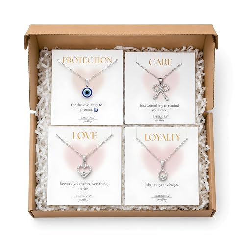Image of 5 Pcs Necklace Combo Set for Women & Girls | Stylish Chain with Pendant Jewellery Set | Fashion Pendant Chains for Birthday, Anniversary & Valentine's Day Gift