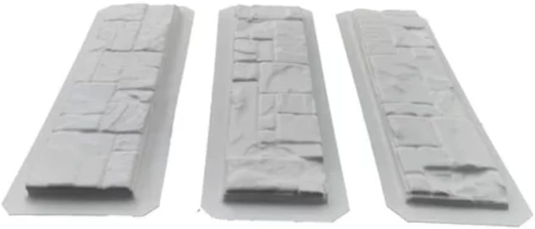 Kit of 3 Molds for Plaster or Concrete Wall Design Elegant Square Cultured Slab for Interior and Exterior Decoration, Construction, Crafts - Moldes y Moldes