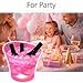 Japard LED 5L Ice Bucket Serving Tray, Light up Ice Basket - Large Capacity, Lightweight, 7 Colors Illuminating for Home Party, Bar, Nightclub, Champagne Wine Bottle, Battery Powered