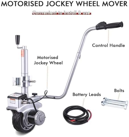 Electric Trailer Mover with Adjustable Clamp Height and Rubber Tires for Easy Transport of Caravans and Boats