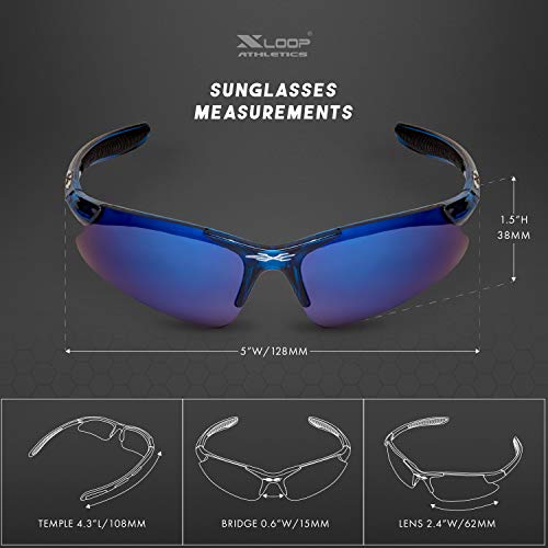 X Loop Kids Sports Sunglasses For Boys Girls Children Age 3-10 - Half Frame Uv400 Baseball Cycling Softball Glasses #TOP6