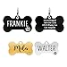 Ultra Joys Dog Tags Personalized, Stainless Steel Customizable Dog Tags, Dog ID Tags, Engraved on Both Sides -Bone Shape Dog Tag Small Size, Black
