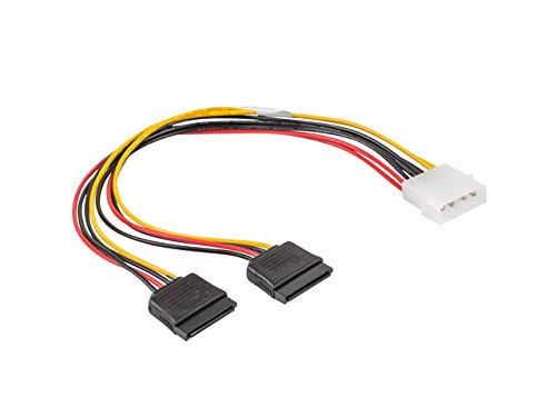 Lanberg hdsa-11cu 0030" Molex (4 Pin) Male to SATA (15 Pin) Female 2 x Network Cable, 30 cm Multicolor