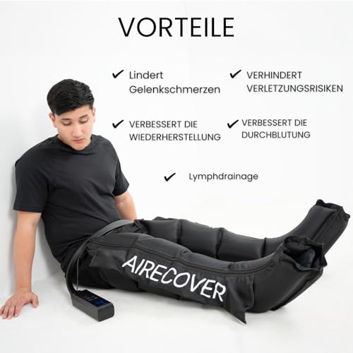 Foto von Recovery Boots, Beinmassagegerät Luftkompressionsart für Zuhause – Kompressionsmassage für Beine & Füße gegen Müdigkeit & Schwellung, fördert Durchblutung (M:170-182 CM)
