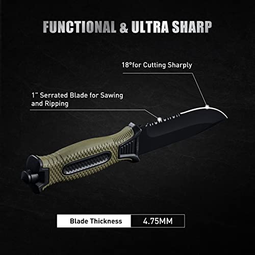 Leopcito TKSA101BK 10 Inch Fixed Blade Tactical Knives thumb #3