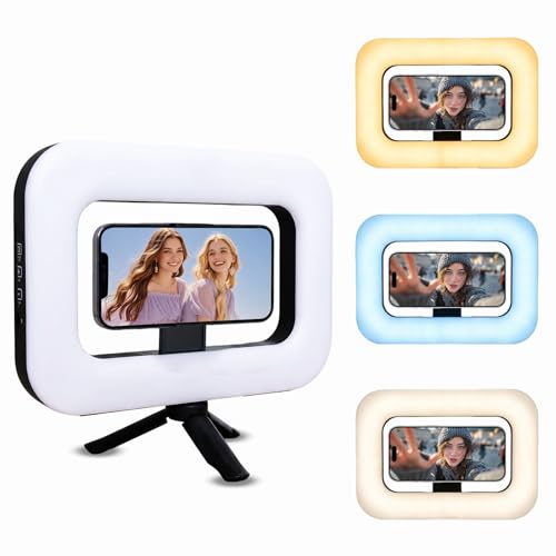 Anneau lumineux LED rechargeable avec support magnétique pour enregistrement vidéo