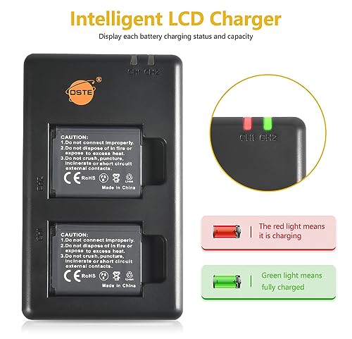 Batterie EN-EL19 pour Coolpix : pack de 2 avec chargeur double