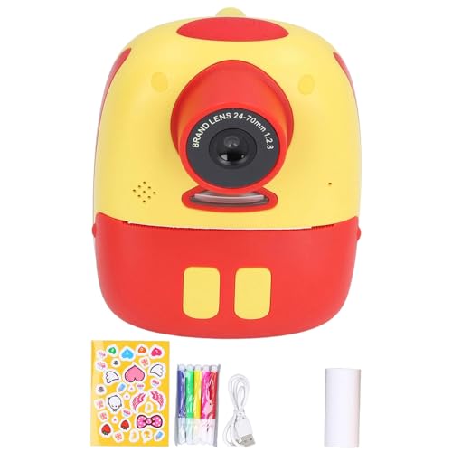 Câmera de impressão instantânea para crianças, câmera digital com tela IPS HD de 5 cm, várias moldur