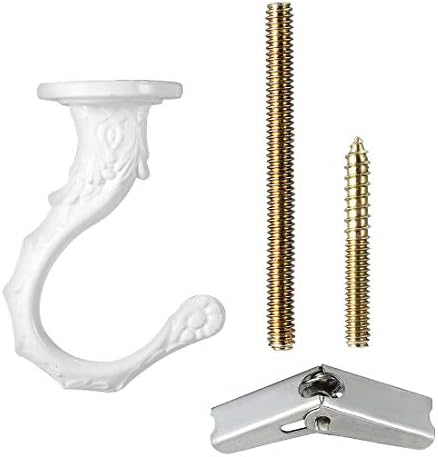 sourcing map Swag Hook Kit White Finish Plant Hanging Ceiling Hook