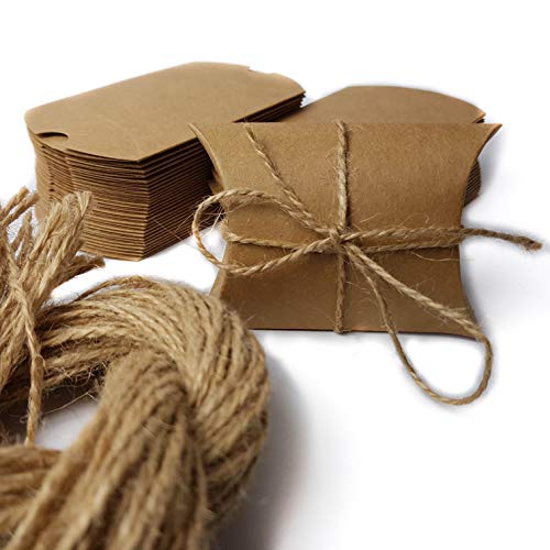 Télécharger Zooja Boîte cadeau en forme de coussin en papier kraft avec corde de chanvre 50 petites boîtes en PDF