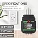 Suplevel Outlet Tester for GFCI and Standard North American 120V AC Electrical Outlets, Receptacle Tester, Home & Professional Use, Detects Common Wiring Problems, ETL Listed