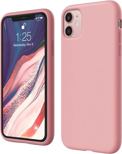Image of Premium Liquid Silicone Case for iPhone 11 - Slim Full Body Protective Back Cover with Soft Microfiber Lining, Anti-Slip Grip Scratch Resistant Phone Case(Peach)