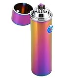 LightStrong Electronic Windproof Lighter - Dual Arc, USB Rechargeable. Elegant Gift Box and USB Cable Included (Round Fantasy Blue)