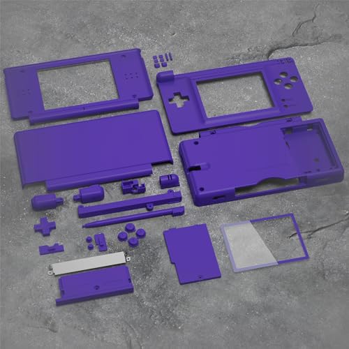 Image of eXtremeRate Purple Replacement Full Housing Shell for Nintendo DS Lite, Custom Handheld Console Case Cover with Buttons, Screen Lens for Nintendo DS Lite NDSL - Console NOT Included
