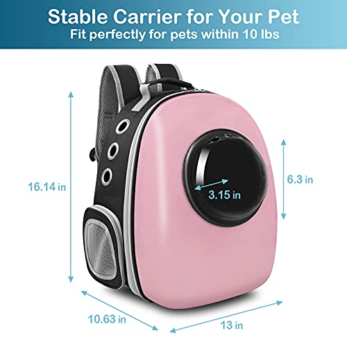 Henkelion Cat Backpack Carrier Bubble Bag, Space Capsule Shell Dog Backpack Carrier for Small Pets Dogs, Pet Carrier Dog… - Image 3