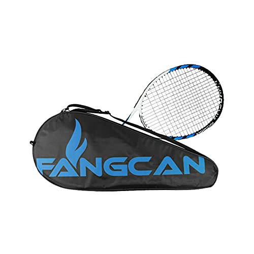 Single Tennis Racquet Cover Bag Case with Adjustable Shoulder Strap, Badminton Bag, Lightweight, Padded for One Racket, Black Blue Single Tennis Racquet Cover Bag Case with Adjustable Shoulder Strap, Badminton Bag, Lightweight, Padded for One Racket, Black Blue