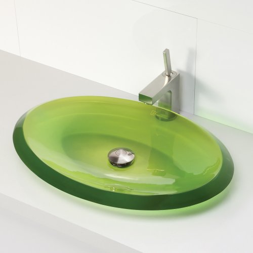 Decolav 2803-Abs Incandescence Shallow Oval Vessel Sink, Absinthe #TOP1