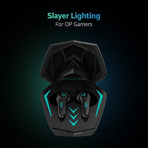 Image of TAGG Rogue 100Gt Bluetooth Truly Wireless Gaming in Ear Earbuds with 50Ms Low Latency for Better Gaming 20Hrs Playtime with Mic with Enc for Best Calling Made for Comfort Gaming (Black)