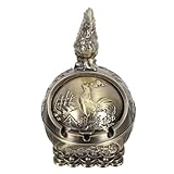 FUTUREORYY Geprägter kugelförmiger Aschenbecher Aschenbecher Zinklegierung