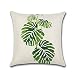 ZNZT Fodera per Cuscino Fodera per Cuscino con Piante Tropicali Cuscino Decorativo Fodera per Cuscino con Stampa Tropicale in Lino di Cotone Cuscino con Foglie