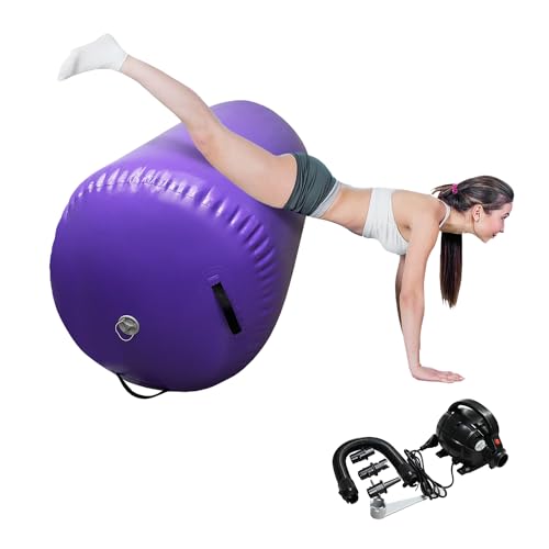 BYBAG Air Barrel Back Roller Inflatable Tumbling Mat with Electric Pump,Tumble Track Gymnastic...