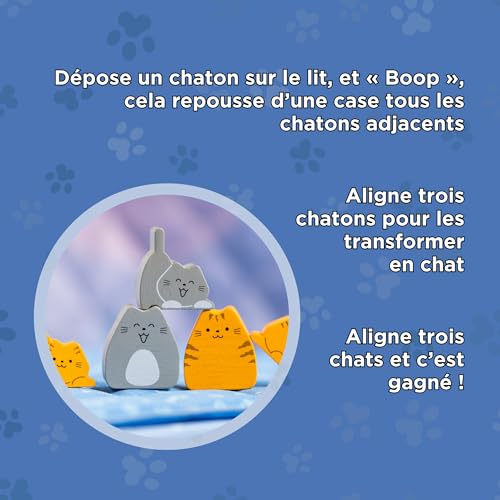 Lucky Duck Games | BOOP | Jeu de Stratégie Simple Mais Tactique pour Adultes & Enfants dès | Jeu de Société Mignon | Chatons Réflexion et Fun | Plateau Tissu |2 Joueurs | 20 Min | En Français - vue 7