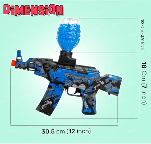 Image of Super Sharp Shooter Shooting Gun Toy with Water-Absorbing Gel Ball Bullets, Rechargeable Battery, USB Charger, Gift for Boys and Girls