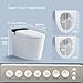 AOZITA Smart Bidet Toilet with Heated Seat, Self-Cleaning Tankless Modern Toilet with Bidet Built-In, Auto Flush, Foot Kick Flush & Remote Control