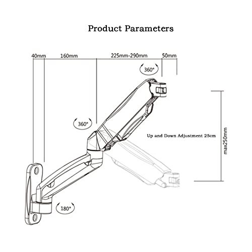 Soporte de proyector universal para montaje en pared, marco telescópico con elevación frontal y trasera, compatible con la mayoría de proyectores miniatura 2