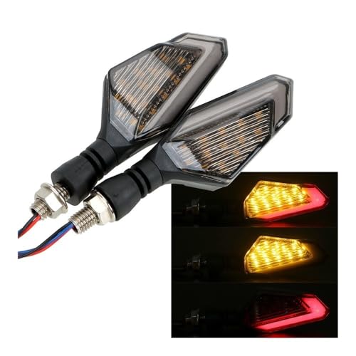 Intermitentes de moto universales DC 12V y lámpara de freno trasero con luces de señal de giro kit de 2 7