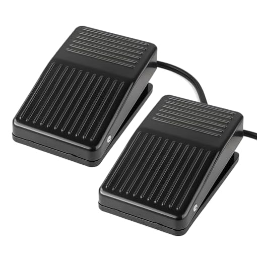 Gebildet 2pcs AC 250V 5A Momentanea Interruptor de Pedal, SPDT NO NC Industrial Controlador Pedal, Antideslizante Plástico Conmutador de Pie Eléctrico con 12cm Cable